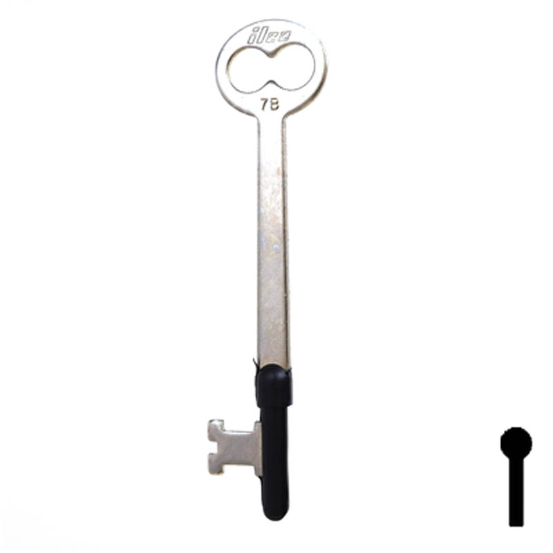 Uncut Key Blank | Bit | 7B Flat Steel-Bit-Tubular-Key Ilco