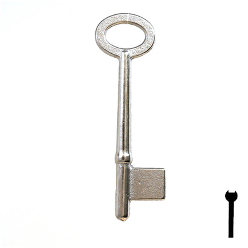 Uncut Key Blank | Bit | 8B Flat Steel-Bit-Tubular-Key Ilco