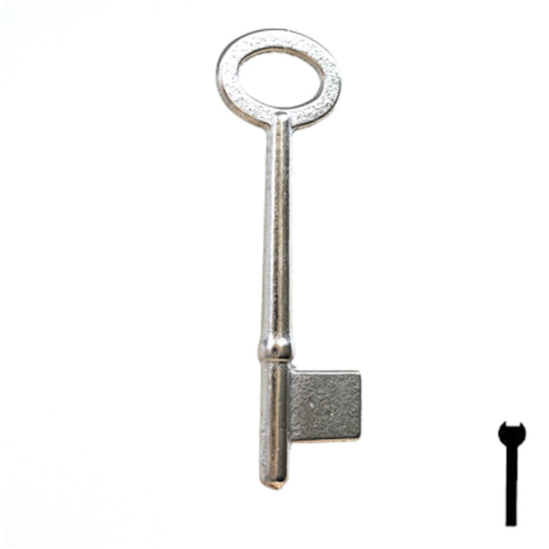 Uncut Key Blank | Bit | 8B Flat Steel-Bit-Tubular-Key Ilco