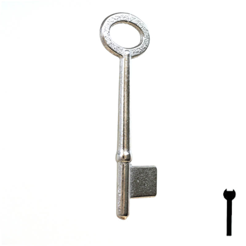 Uncut Key Blank | Bit | 8B Flat Steel-Bit-Tubular-Key Ilco