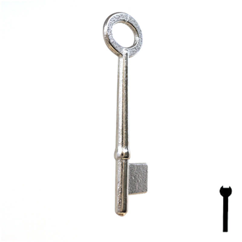 Uncut Key Blank | Bit | 8B Flat Steel-Bit-Tubular-Key Ilco