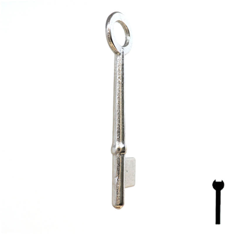 Uncut Key Blank | Bit | 8B Flat Steel-Bit-Tubular-Key Ilco