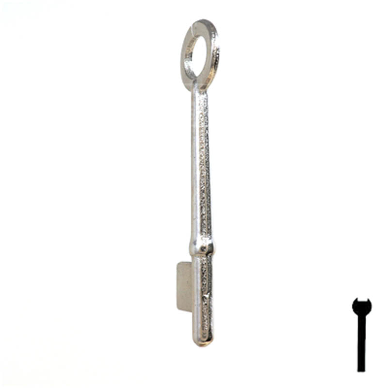 Uncut Key Blank | Bit | 8B Flat Steel-Bit-Tubular-Key Ilco
