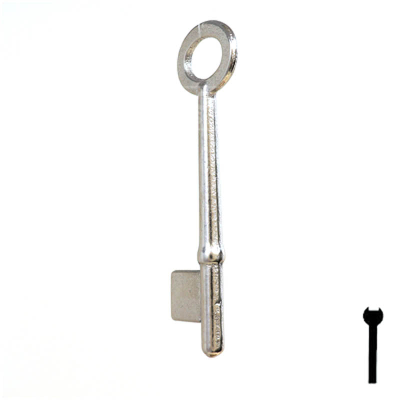 Uncut Key Blank | Bit | 8B Flat Steel-Bit-Tubular-Key Ilco