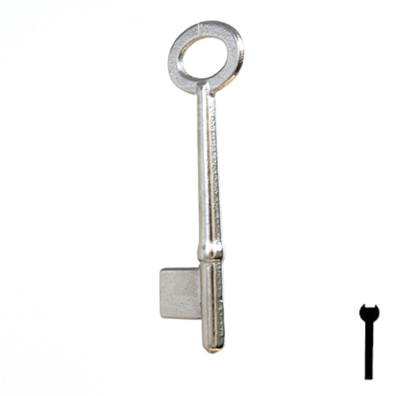 Uncut Key Blank | Bit | 8B Flat Steel-Bit-Tubular-Key Ilco