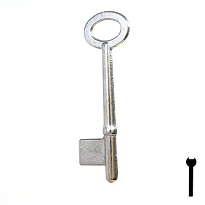 Uncut Key Blank | Bit | 8B Flat Steel-Bit-Tubular-Key Ilco