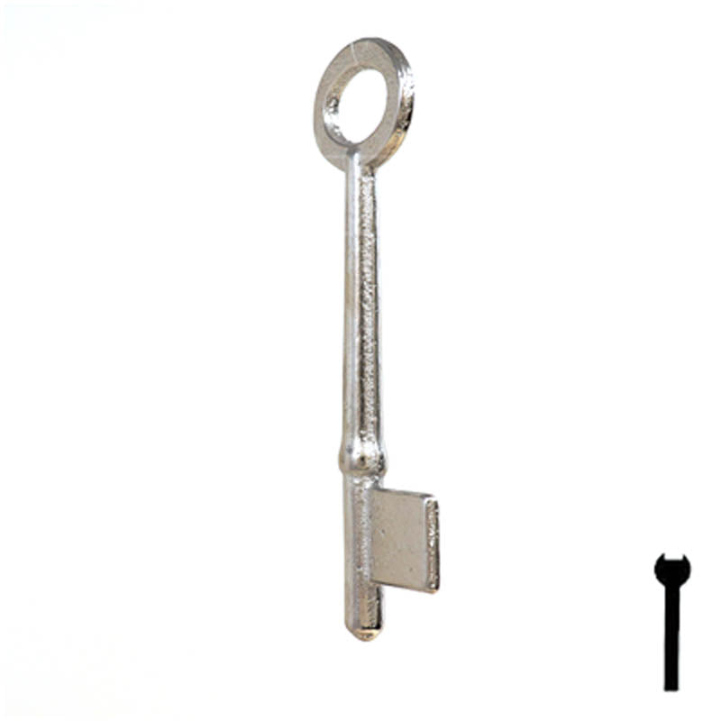 Uncut Key Blank | Bit | 8B Flat Steel-Bit-Tubular-Key Ilco