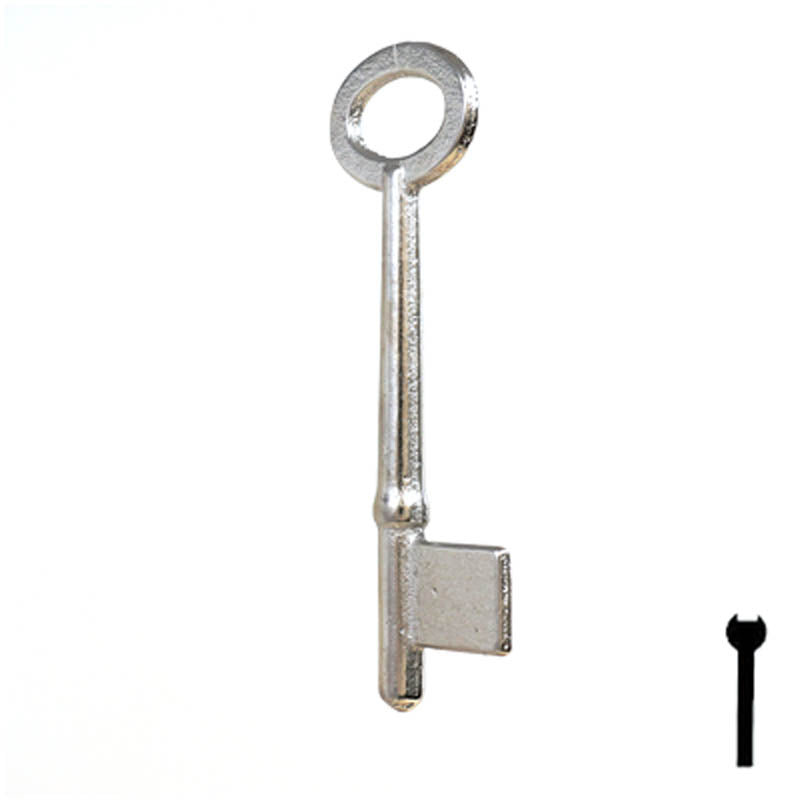 Uncut Key Blank | Bit | 8B Flat Steel-Bit-Tubular-Key Ilco