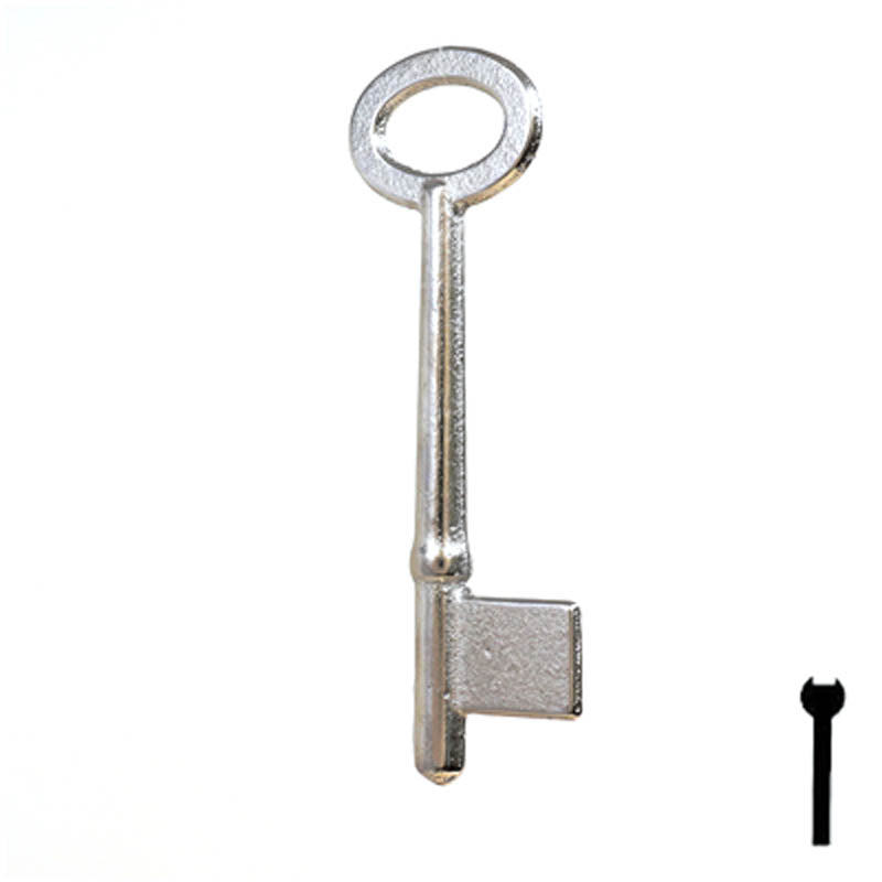 Uncut Key Blank | Bit | 8B Flat Steel-Bit-Tubular-Key Ilco