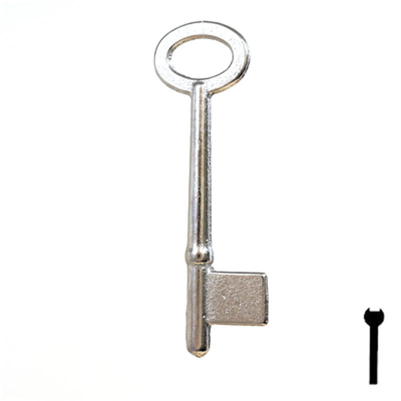 Uncut Key Blank | Bit | 8B Flat Steel-Bit-Tubular-Key Ilco