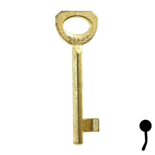 Uncut Key Blank | Bit | BD135 Flat Steel-Bit-Tubular-Key Framon Manufacturing Company, Inc