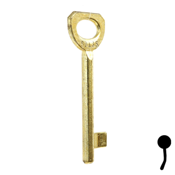 Uncut Key Blank | Bit | BD135 Flat Steel-Bit-Tubular-Key Framon Manufacturing Company, Inc