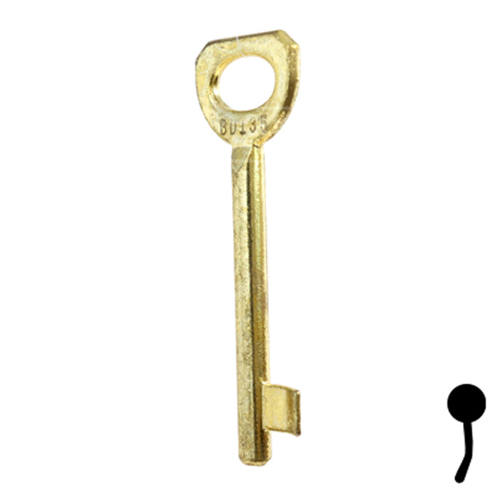 Uncut Key Blank | Bit | BD135 Flat Steel-Bit-Tubular-Key Framon Manufacturing Company, Inc