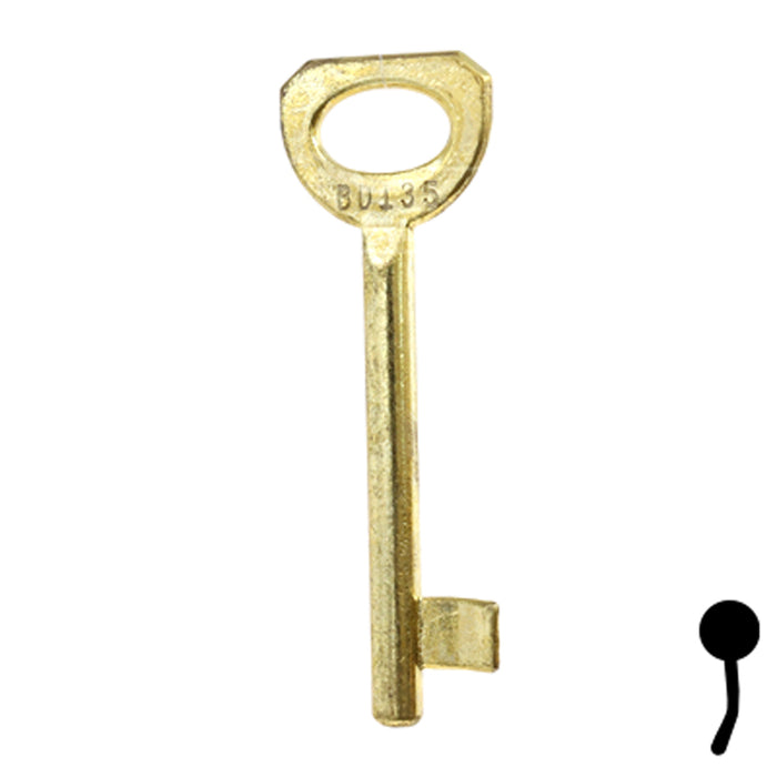 Uncut Key Blank | Bit | BD135 Flat Steel-Bit-Tubular-Key Framon Manufacturing Company, Inc