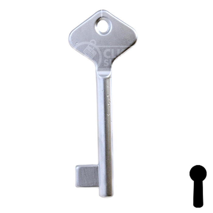 Uncut Key Blank | Bit | BD205 Flat Steel-Bit-Tubular-Key Framon Manufacturing Company, Inc