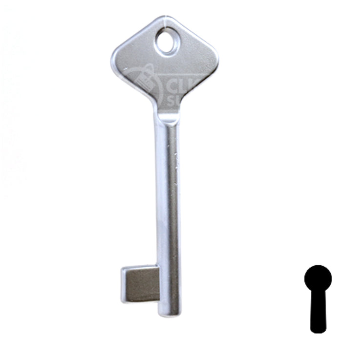 Uncut Key Blank | Bit | BD205 Flat Steel-Bit-Tubular-Key Framon Manufacturing Company, Inc