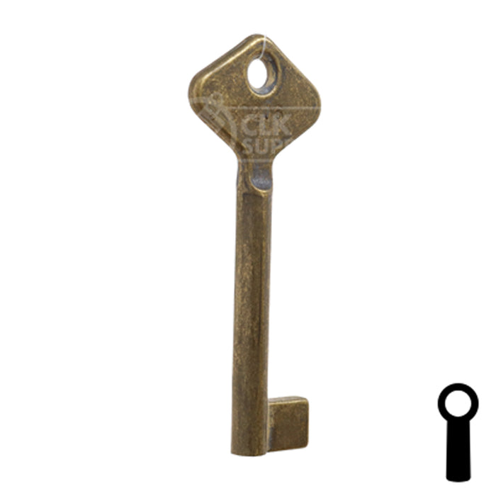 Uncut Key Blank | Bit | BD206 Flat Steel-Bit-Tubular-Key Framon Manufacturing Company, Inc