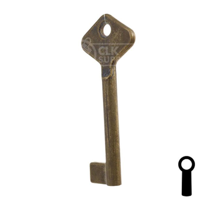 Uncut Key Blank | Bit | BD206 Flat Steel-Bit-Tubular-Key Framon Manufacturing Company, Inc