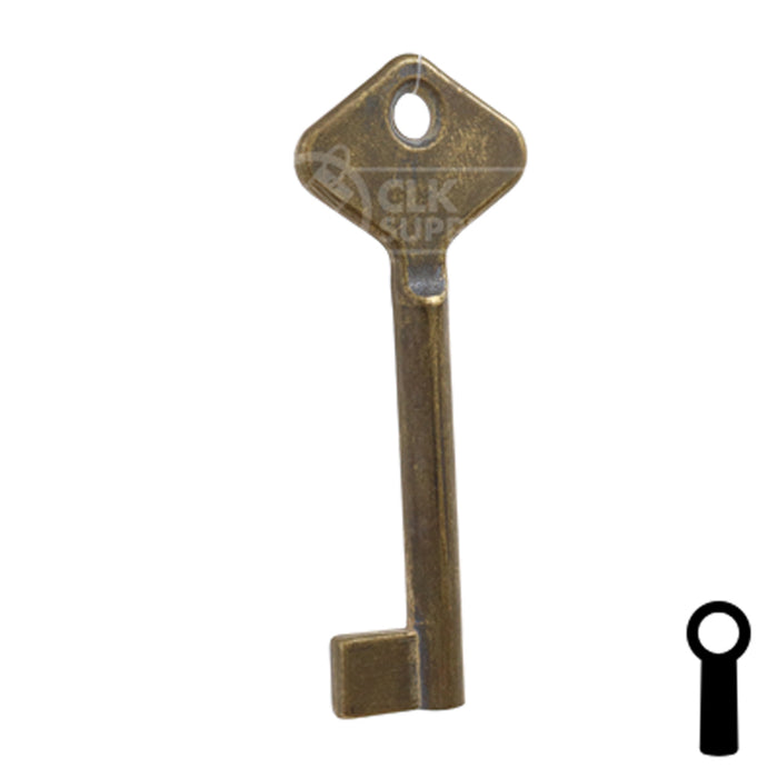 Uncut Key Blank | Bit | BD206 Flat Steel-Bit-Tubular-Key Framon Manufacturing Company, Inc