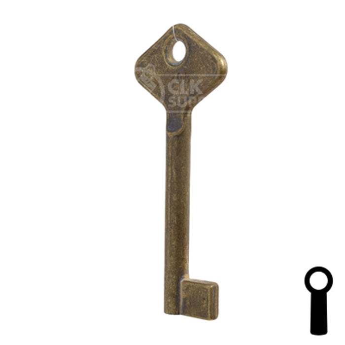 Uncut Key Blank | Bit | BD206 Flat Steel-Bit-Tubular-Key Framon Manufacturing Company, Inc