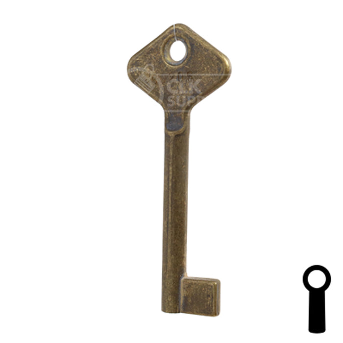 Uncut Key Blank | Bit | BD206 Flat Steel-Bit-Tubular-Key Framon Manufacturing Company, Inc