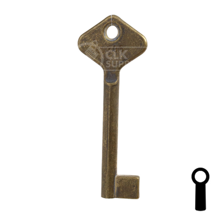 Uncut Key Blank | Bit | BD206 Flat Steel-Bit-Tubular-Key Framon Manufacturing Company, Inc