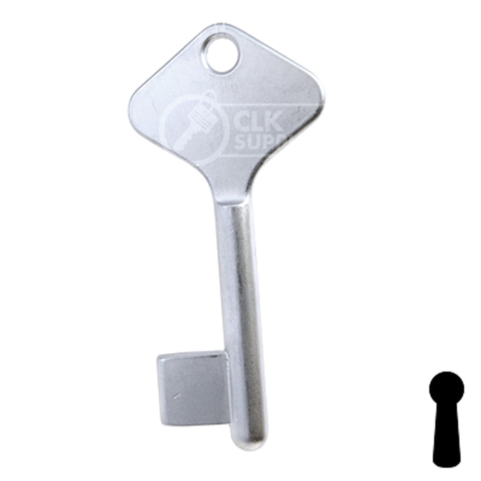 Uncut Key Blank | Bit | BD207 Flat Steel-Bit-Tubular-Key Framon Manufacturing Company, Inc