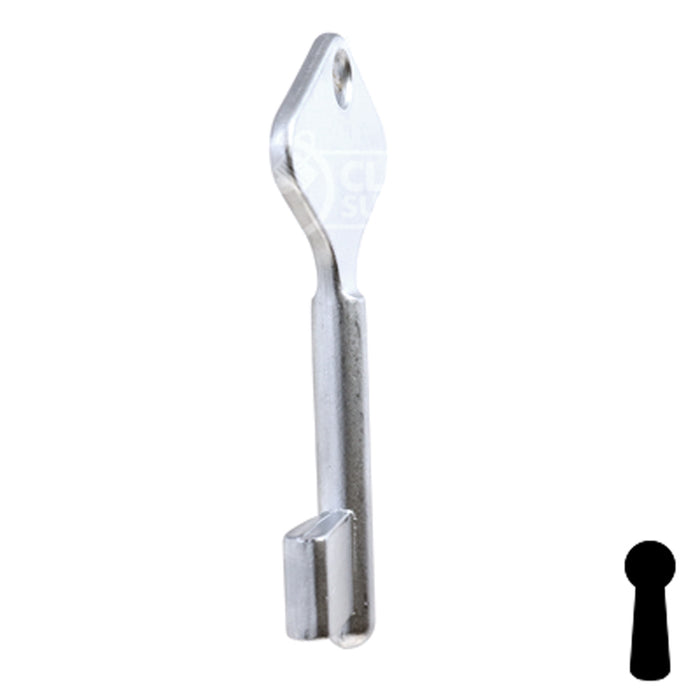 Uncut Key Blank | Bit | BD207 Flat Steel-Bit-Tubular-Key Framon Manufacturing Company, Inc