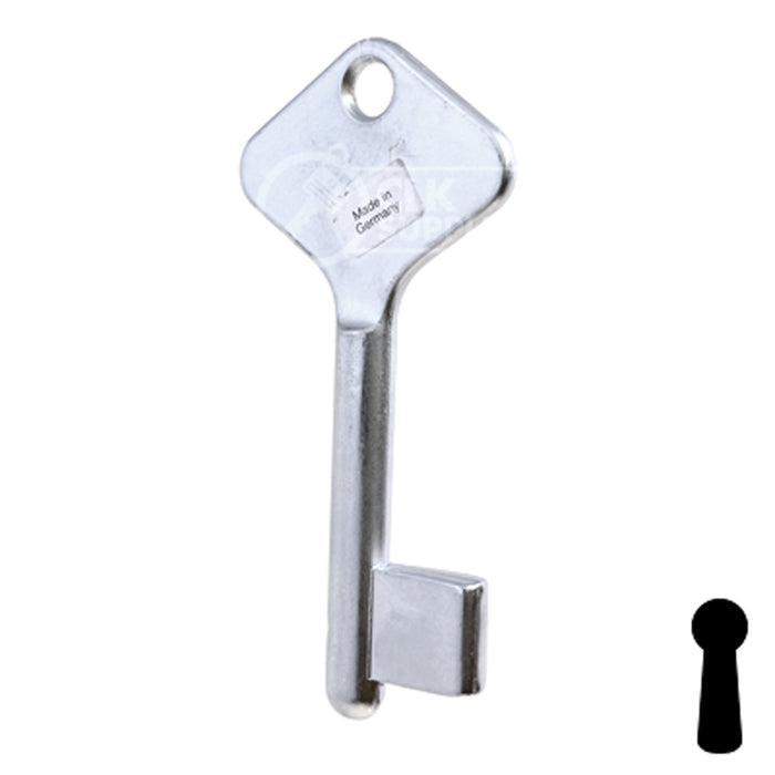 Uncut Key Blank | Bit | BD207 Flat Steel-Bit-Tubular-Key Framon Manufacturing Company, Inc