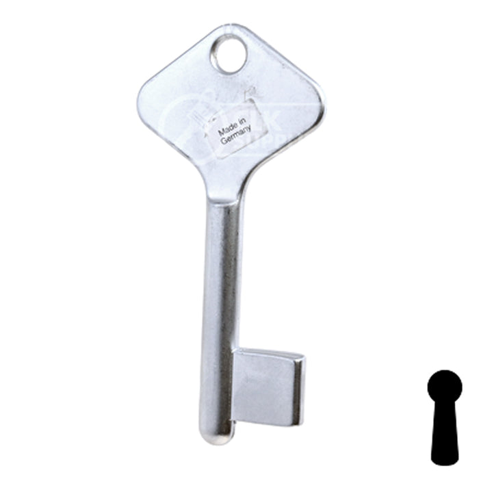 Uncut Key Blank | Bit | BD207 Flat Steel-Bit-Tubular-Key Framon Manufacturing Company, Inc