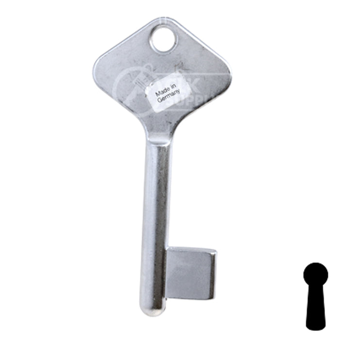 Uncut Key Blank | Bit | BD207 Flat Steel-Bit-Tubular-Key Framon Manufacturing Company, Inc