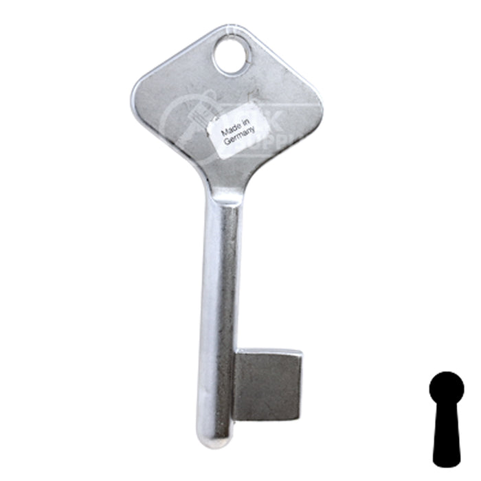 Uncut Key Blank | Bit | BD207 Flat Steel-Bit-Tubular-Key Framon Manufacturing Company, Inc