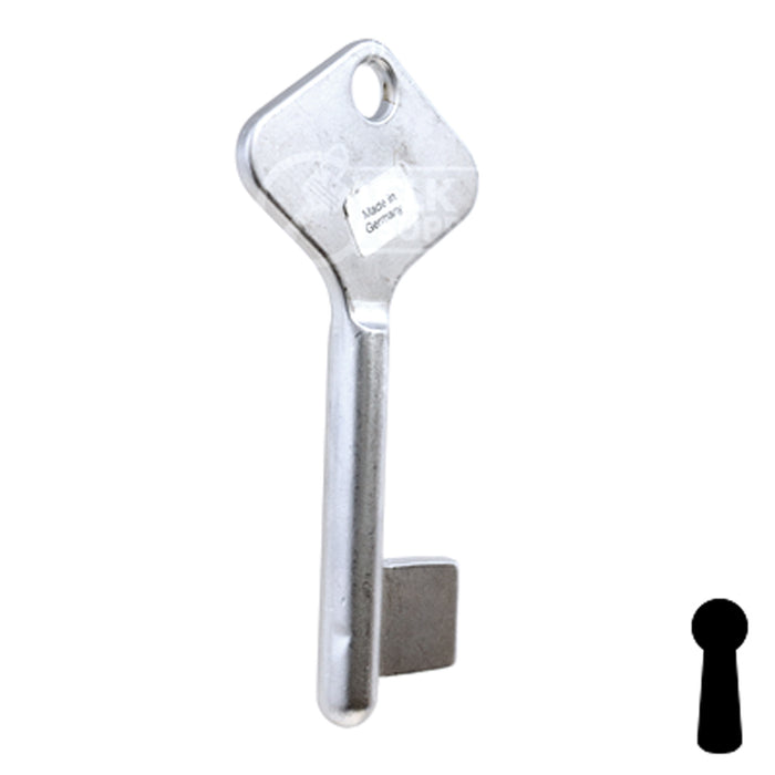 Uncut Key Blank | Bit | BD207 Flat Steel-Bit-Tubular-Key Framon Manufacturing Company, Inc