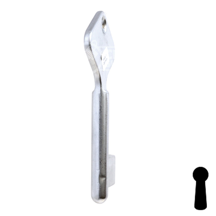 Uncut Key Blank | Bit | BD207 Flat Steel-Bit-Tubular-Key Framon Manufacturing Company, Inc