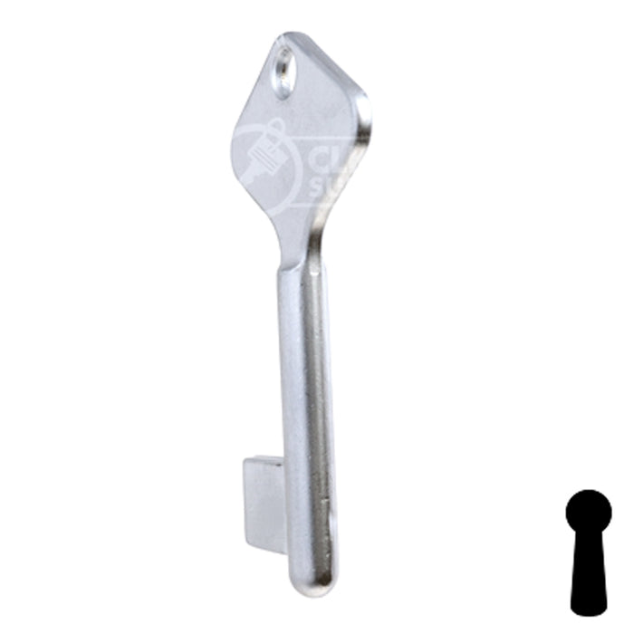 Uncut Key Blank | Bit | BD207 Flat Steel-Bit-Tubular-Key Framon Manufacturing Company, Inc