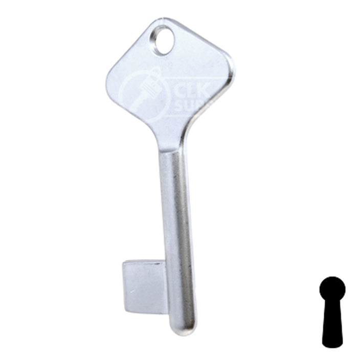 Uncut Key Blank | Bit | BD207 Flat Steel-Bit-Tubular-Key Framon Manufacturing Company, Inc