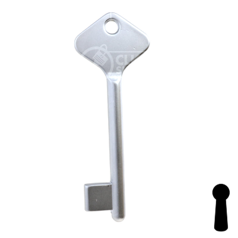 Uncut Key Blank | Bit | BD208 Flat Steel-Bit-Tubular-Key Framon Manufacturing Company, Inc