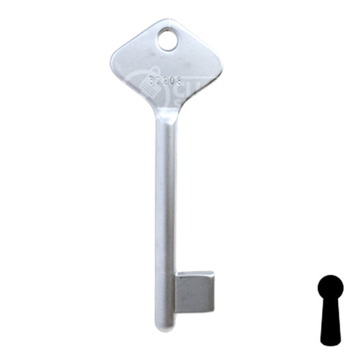 Uncut Key Blank | Bit | BD208 Flat Steel-Bit-Tubular-Key Framon Manufacturing Company, Inc