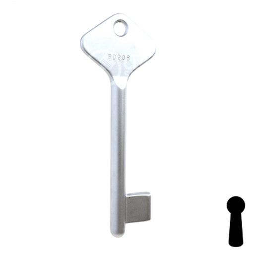 Uncut Key Blank | Bit | BD208 Flat Steel-Bit-Tubular-Key Framon Manufacturing Company, Inc