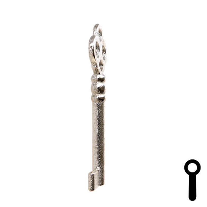 Uncut Key Blank | Bit Key | 21B Flat Steel-Bit-Tubular-Key Ilco