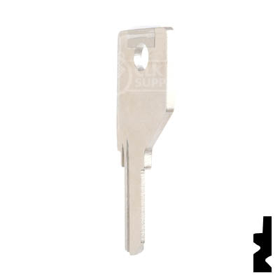 Uncut Key Blank | Dominion Lock | 1866, DO3 Flat Steel-Bit-Tubular-Key Ilco