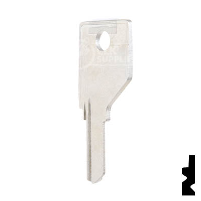 Uncut Key Blank | Dominion Lock | 1866, DO3 Flat Steel-Bit-Tubular-Key Ilco