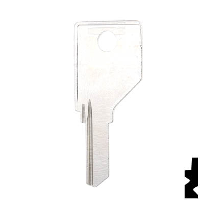 Uncut Key Blank | Dominion Lock | 1866, DO3 Flat Steel-Bit-Tubular-Key Ilco