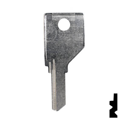 Uncut Key Blank | Dominion Lock | 1866, DO3 Flat Steel-Bit-Tubular-Key Ilco