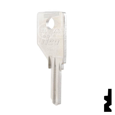 Uncut Key Blank | Dominion Lock | 1866, DO3 Flat Steel-Bit-Tubular-Key Ilco