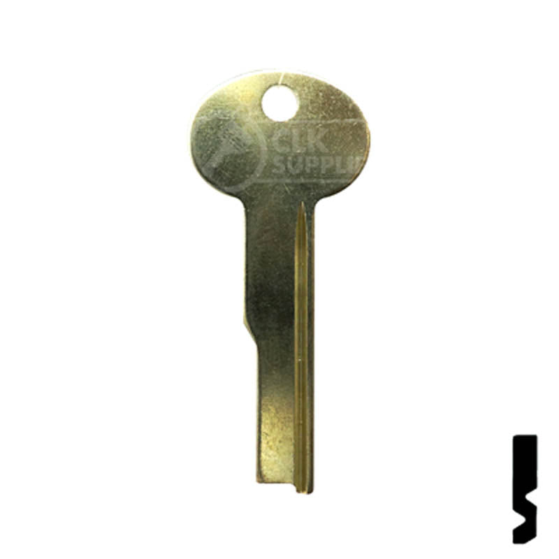 Uncut Key Blank | Flat Steel | LB3 Flat Steel-Bit-Tubular-Key Ilco