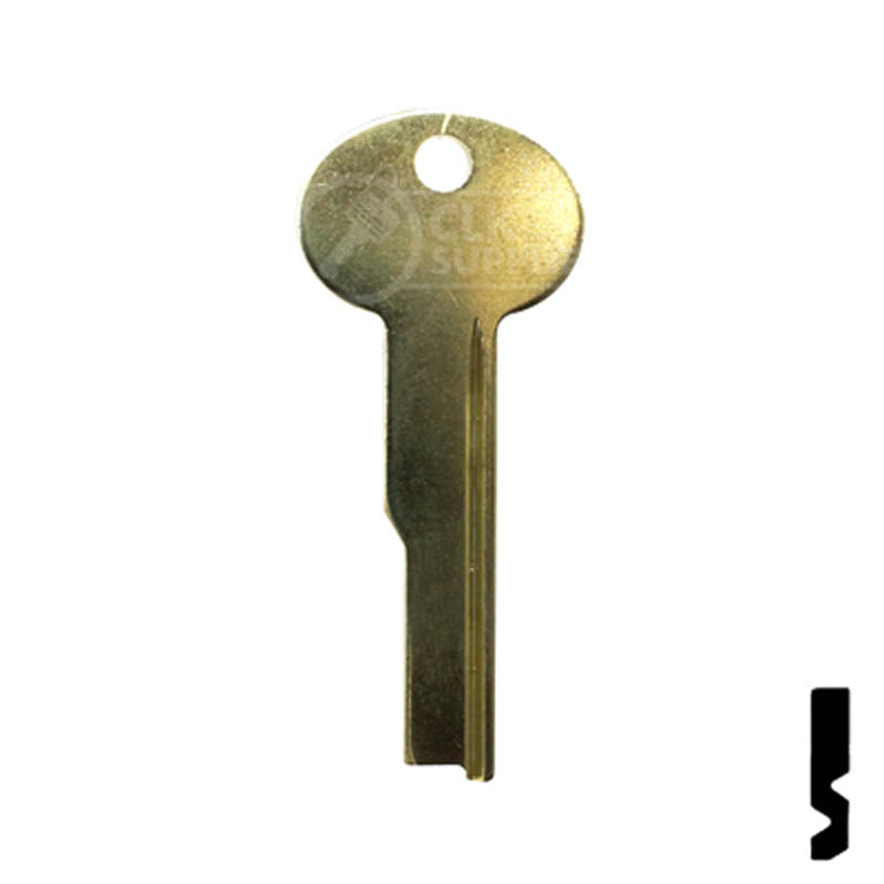 Uncut Key Blank | Flat Steel | LB3 Flat Steel-Bit-Tubular-Key Ilco
