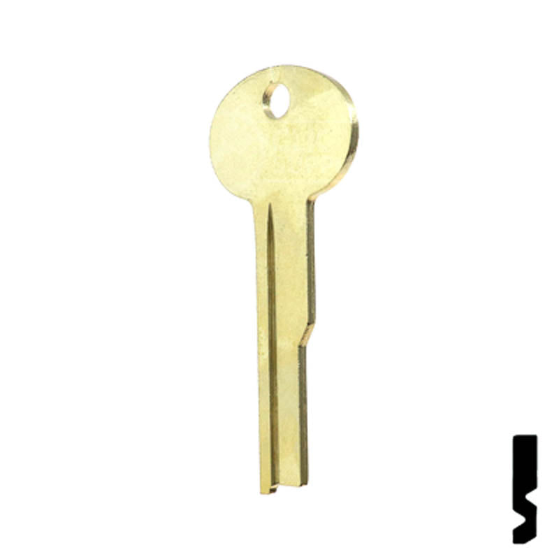 Uncut Key Blank | Flat Steel | LB3 Flat Steel-Bit-Tubular-Key Ilco