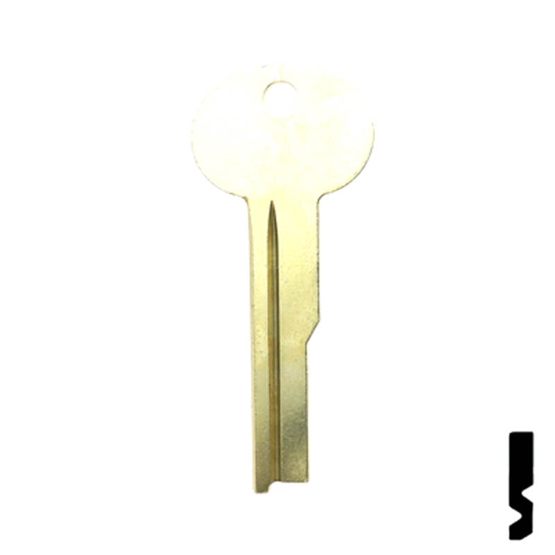 Uncut Key Blank | Flat Steel | LB3 Flat Steel-Bit-Tubular-Key Ilco