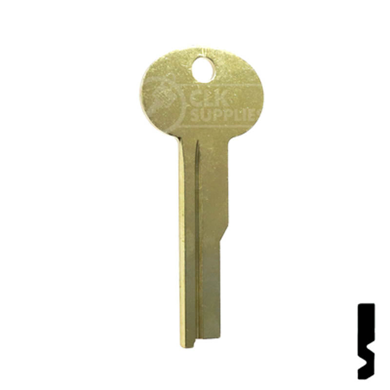Uncut Key Blank | Flat Steel | LB3 Flat Steel-Bit-Tubular-Key Ilco